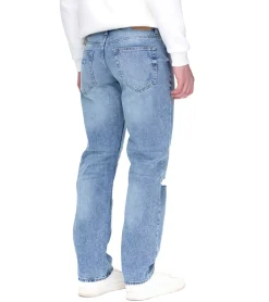 Jeans & Hosen*ONLY & SONS Edge Destroy Herren Denim-Jeans im Used-Look Baumwoll-Hose im 5-Pocket-Style Slim-Fit 22024607 Blau