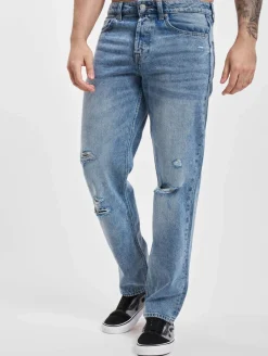 Jeans & Hosen*ONLY & SONS Edge Destroy Locker geschnittene Jeans in Hellblau