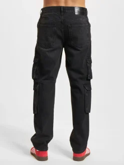 Jeans & Hosen*ONLY & SONS Edge Straight 4Pkt 0829 Cargohosen verwaschen schwarz