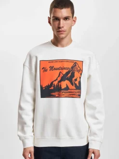 Pullover & Sweater*ONLY & SONS Eli Lässiges Sweatshirt mit Rundhalsausschnitt und Kontrastdruck, Cloud Dancer