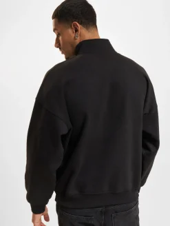 Pullover & Sweater*ONLY & SONS Engel Vtg-Pullover mit halbem Reißverschluss in Schwarz