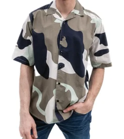 Hemden & Poloshirts*ONLY & SONS Herren Kurzarm-Hemd im Camouflage-Look Baumwoll-Hemd mit Knöpfen 22024495 Bunt