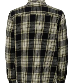 Hemden & Poloshirts*ONLY & SONS ONSSCOTT Herren Flanell-Hemd modisches Baumwoll-Hemd mit Brusttaschen 22019782 Schwarz/Weiß/Braun