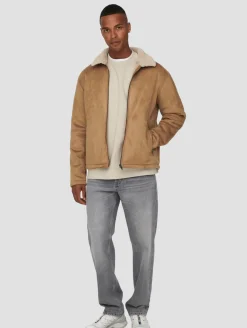 Jacken & Mäntel*ONLY & SONS Royce Shearling Winterjacken toasted coconut