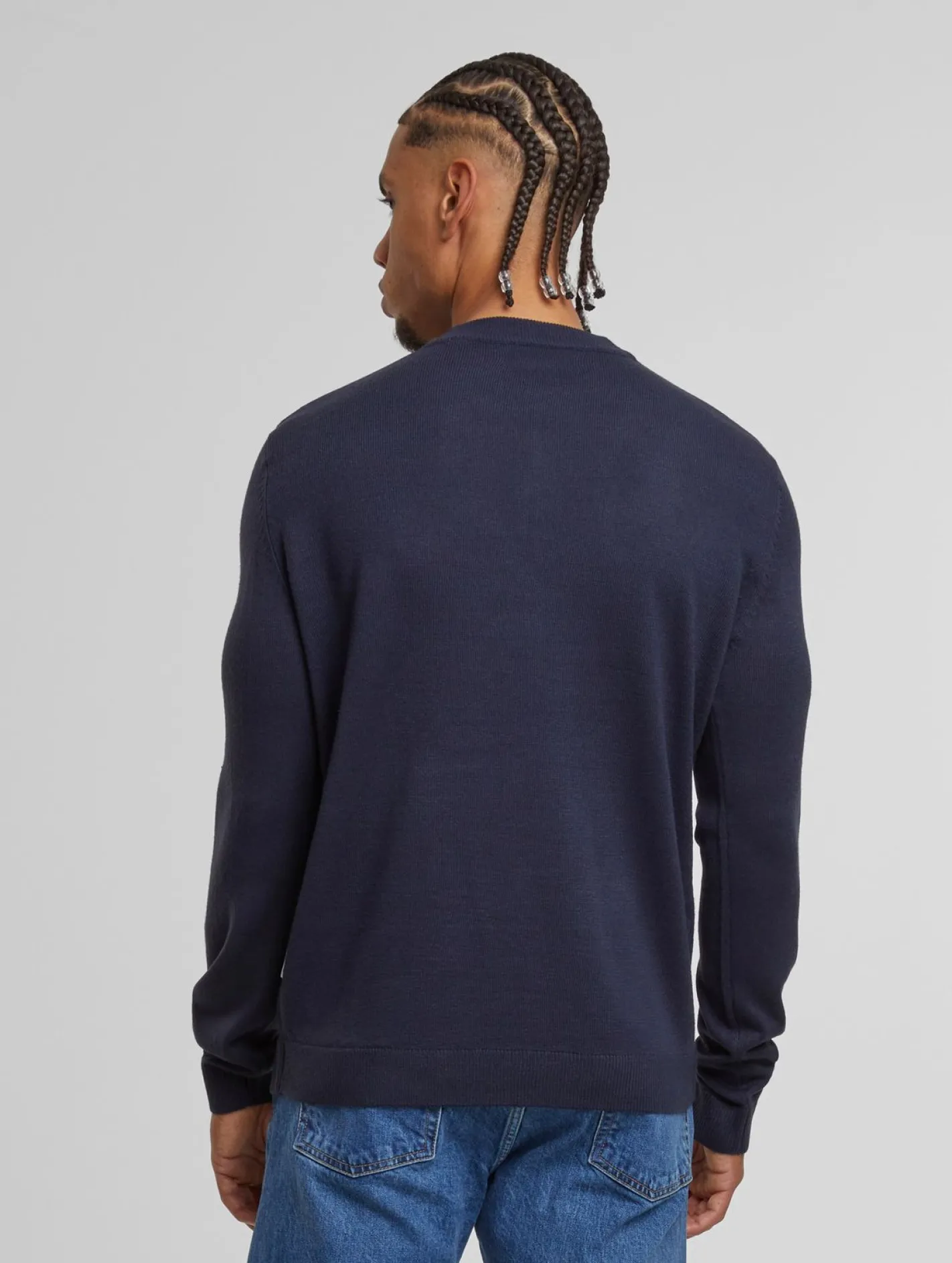 Pullover & Sweater*ONLY & SONS Xmas Reg 5 Aplication Rundhals-Strickpullover in Dunkelmarine mit Auto