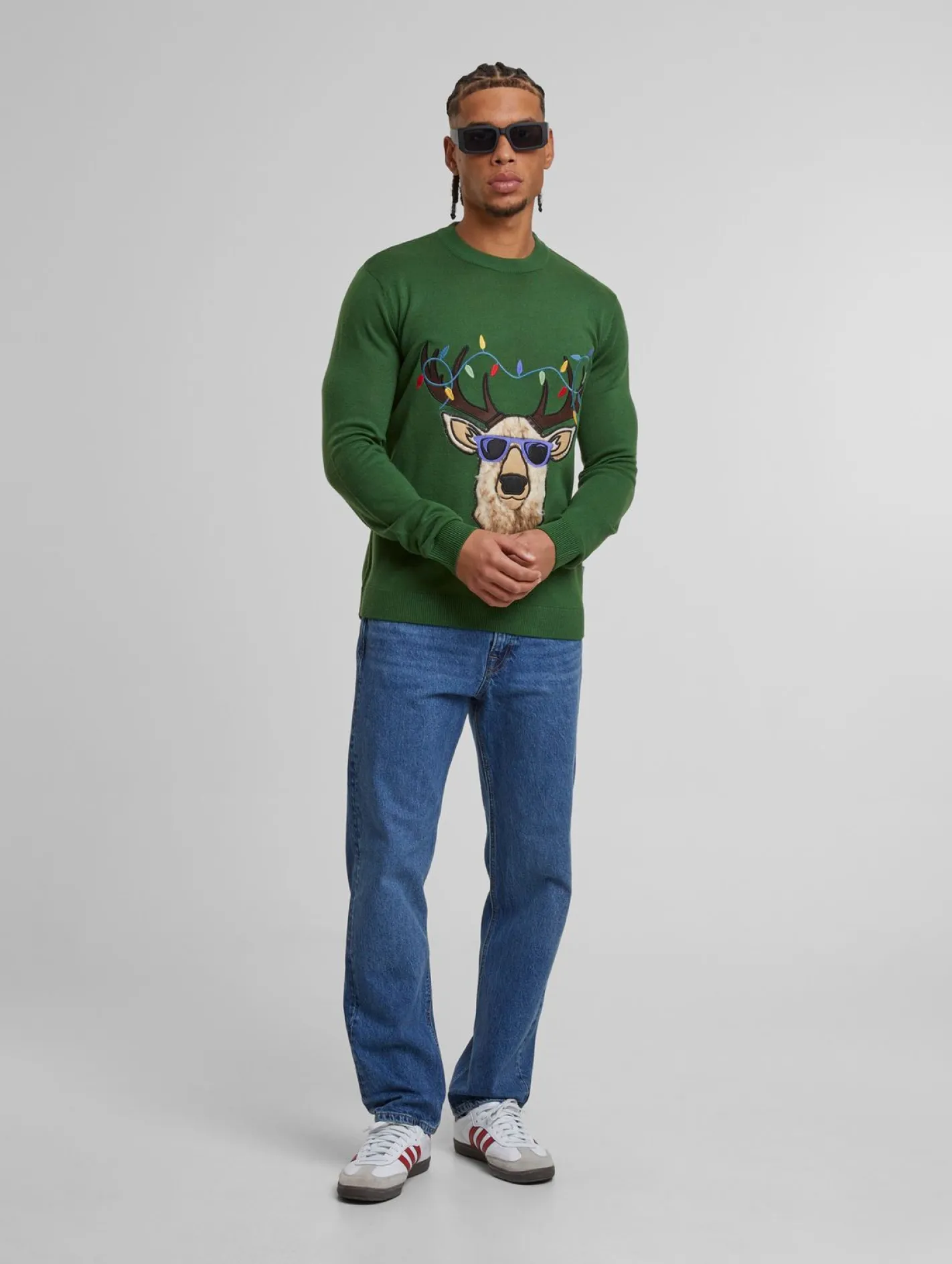 Pullover & Sweater*ONLY & SONS Xmas Reg 5 Rundhalspullover mit formeller Gartenbeleuchtung