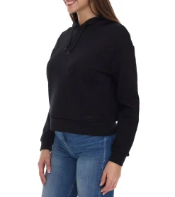Sweater & Pullover*ONLY Play Damen Crop-Hoodie Kapuzen-Pullover kurzer Sweat-Shirt Basic-Pullover 15245850 Schwarz