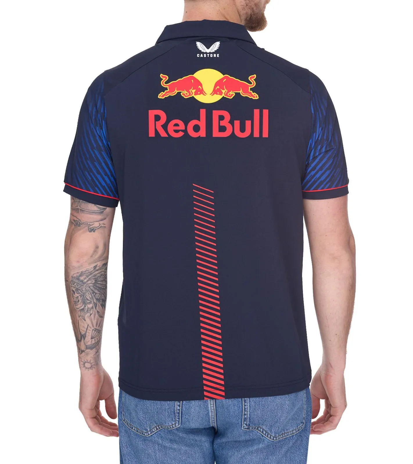 T-Shirts & Tank Tops|Jogginghosen & Fitnessmode*Oracle Red Bull Racing F1 Max Verstappen Herren Polo-Hemd mit Grafikdruck auf Front- und Rückseite Polo-Shirt TM3181 Navy