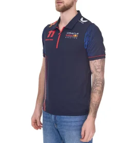 Jogginghosen & Fitnessmode|Hemden & Poloshirts*Oracle Red Bull Racing F1 Sergio Perez Herren Polo-Hemd mit Grafikdruck auf Front- und Rückseite Polo-Shirt TM3182 Navy