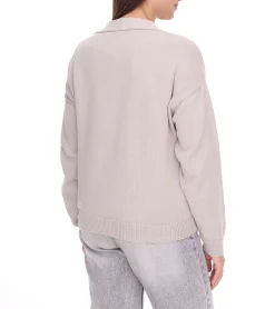 Sweater & Pullover*OTTO Damen Baumwoll-Cardigan stylischer Strick-Pullover mit V-Ausschnitt 29462254 Beige