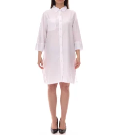 Kleider|Poloshirts & Blusen*OTTO Damen Blusenkleid Sommer-Bluse mit Kent-Kragen Langarm-Shirt 89347006 Weiß