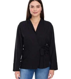 Blazer & Sakko|Mäntel & Jacken*OTTO Damen Business-Blazer mit Bindeband Basic-Jacke Wickel-Jacke Anzug-Jacke 66126730 Schwarz