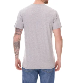 T-Shirts & Tank Tops*Outfitter Mit Herz und Rasen T-Shirt schlichtes Herren Baumwoll-Shirt Sommer-Shirt Sport H100165 Grau-melliert