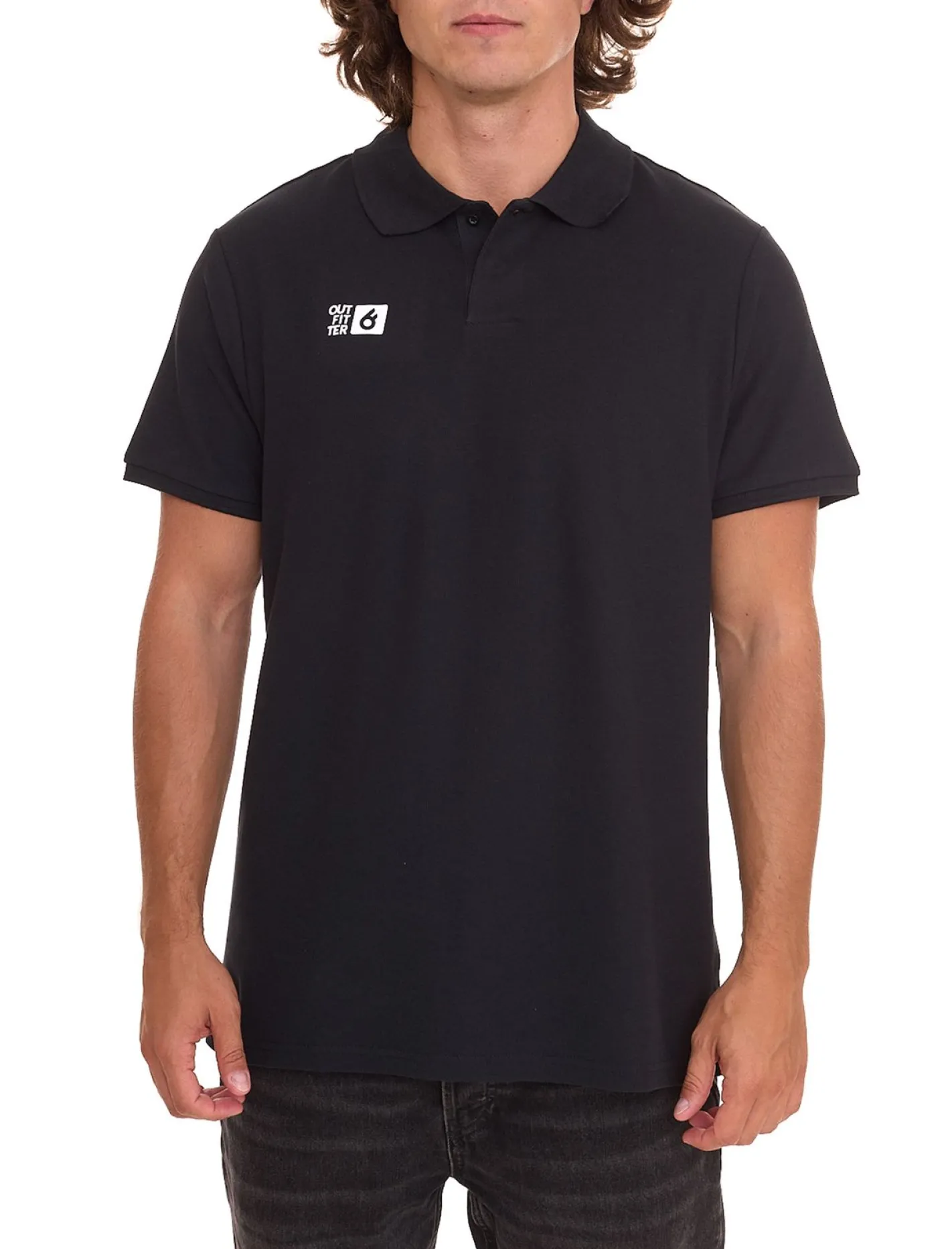 Hemden & Poloshirts*Outfitter OCEAN FABRICS Herren Polo-Hemd angenehmes Sommer-Shirt 1049-OTW-03 Schwarz