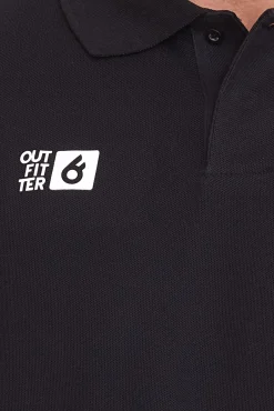 Hemden & Poloshirts*Outfitter OCEAN FABRICS Herren Polo-Hemd angenehmes Sommer-Shirt 1049-OTW-03 Schwarz