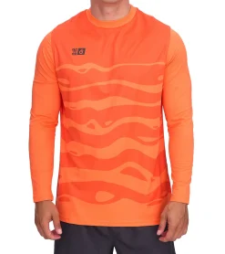 Sportoberbekleidung|Ballsport*Outfitter OCEAN FABRICS Tahi Herren Torwart-Trikot Feuchtigkeitsregulierend und Schnelltrocknend Langarm-Shirt Fußball Longsleeve OUT-M-1033-OTW-81 Orange