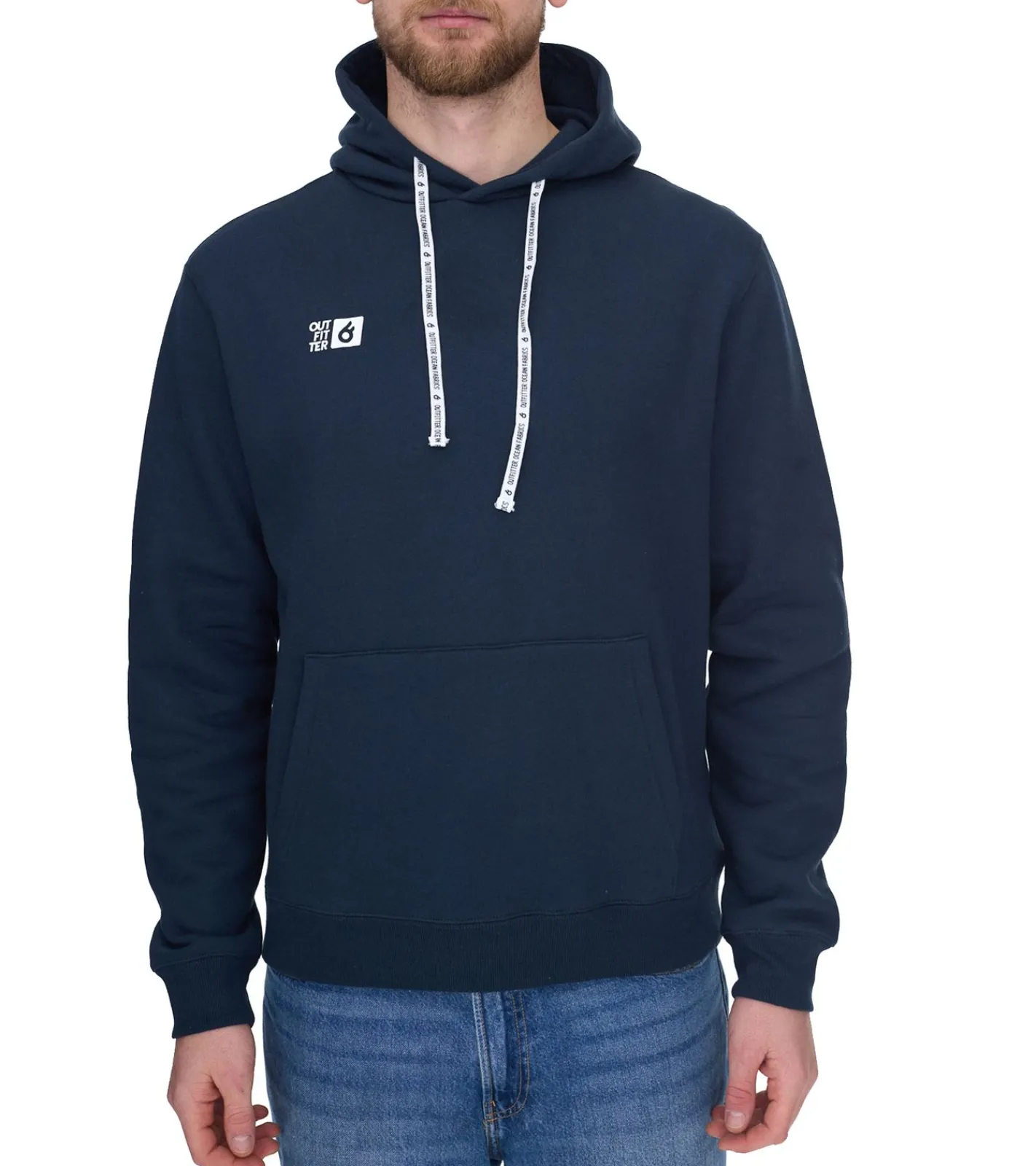 Pullover & Sweater*Outfitter Ocean Fabrics Thai Herren Hoodie nachhaltiger Kapuzen-Pullover im Basic-Style OUT-M-1003-OTW-42 Navy