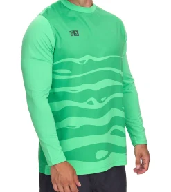 Sportoberbekleidung|Ballsport*Outfitter OCEAN FABRICS Tahi Herren Torwart-Trikot Feuchtigkeitsregulierend und Schnelltrocknend Langarm-Shirt Fußball Longsleeve OUT-M-1033-OTW-25 Grün