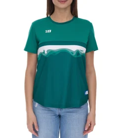 Sportoberbekleidung|Tops & T-Shirts*Outfitter OCEAN FABRICS TAHI Damen nachhaltiges Training-Shirt mit Mesh-Einsätzen Fitness-Shirt Kurzarm-Shirt OUT-W-1021-OTW in Grün, Blau, Rot, Schwarz oder Hellblau/Weiß