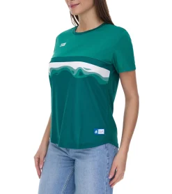Sportoberbekleidung|Tops & T-Shirts*Outfitter OCEAN FABRICS TAHI Damen nachhaltiges Training-Shirt mit Mesh-Einsätzen Fitness-Shirt Kurzarm-Shirt OUT-W-1021-OTW in Grün, Blau, Rot, Schwarz oder Hellblau/Weiß