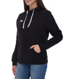 Sweater & Pullover*Outfitter Ocean Fabrics Thai Damen Hoodie nachhaltiger Kapuzen-Pullover im Basic-Style OUT-W-1003-OTW-03 Schwarz