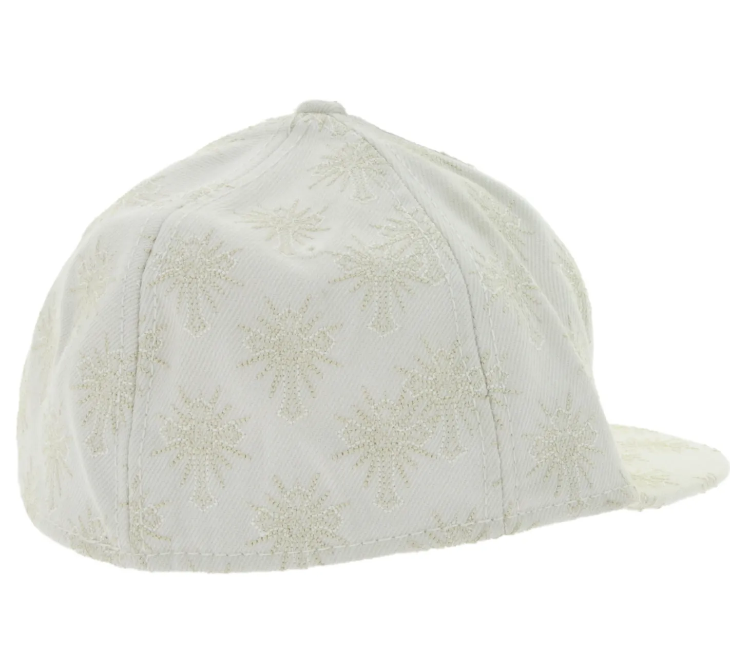 Caps & Mützen*Bio-Domes Headgear 2PAC Snapback-Cap mit Stickmuster & Kreuz-Emblem Limited Streetwear Edition TC108767TUP3 Creme-Weiß