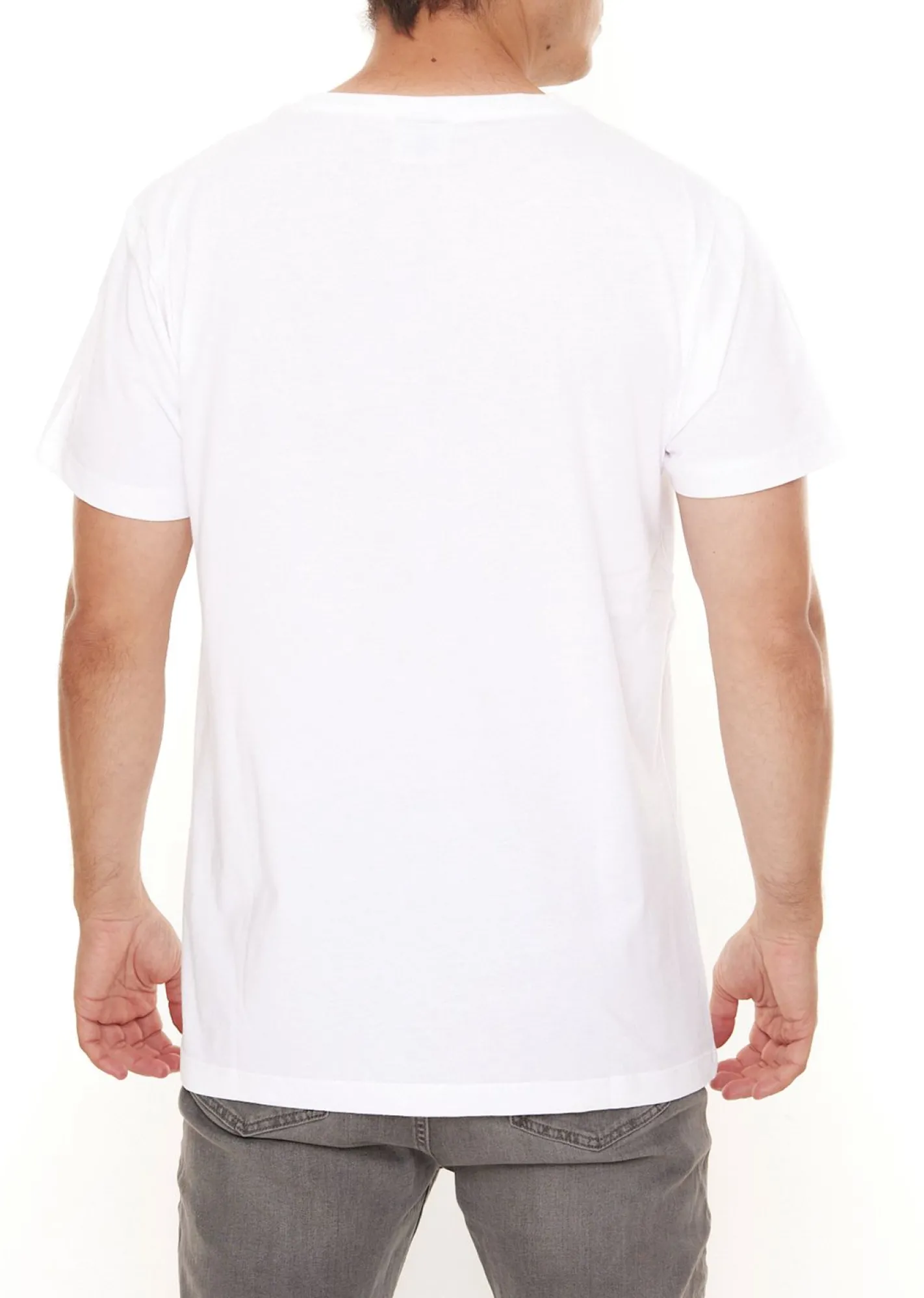 T-Shirts & Tank Tops*PASH 1980 Tee Herren Kurzarm-Shirt mit großem 1980er Print Baumwoll-T-Shirt PATR004 Schwarz oder Weiß