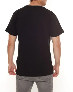 T-Shirts & Tank Tops*PASH Herren Kurzarm-Shirt mit verschiedenen großem Frontprints Baumwoll-T-Shirt PATR00 Schwarz/Weiß