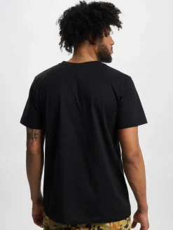 T-Shirts & Tank Tops*PASH Logo Classic R-Ausschnitt T-Shirt schwarz