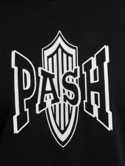T-Shirts & Tank Tops*PASH Logo Classic R-Ausschnitt T-Shirt schwarz