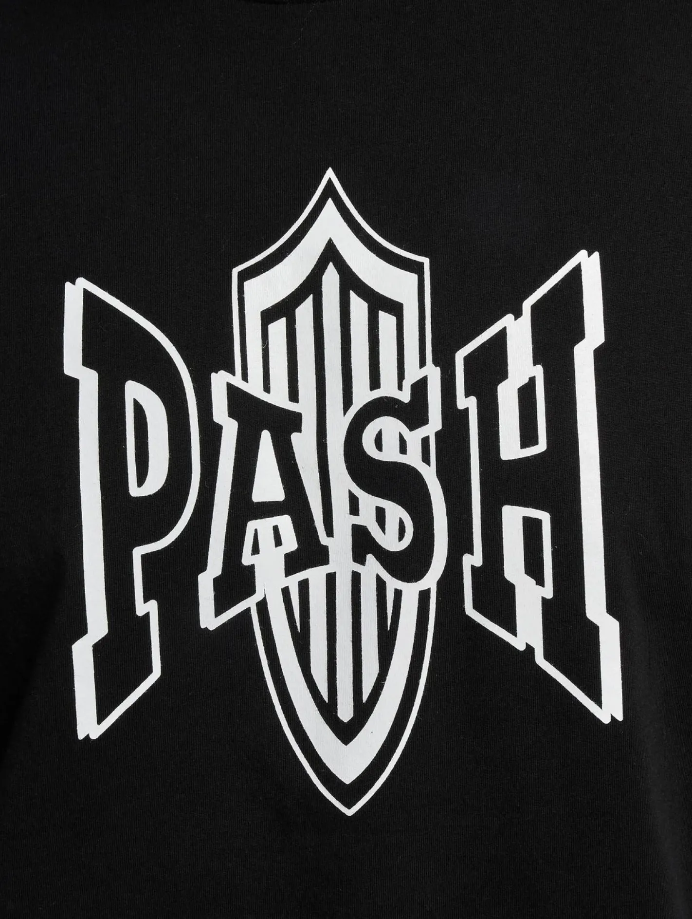 T-Shirts & Tank Tops*PASH Logo Classic R-Ausschnitt T-Shirt schwarz