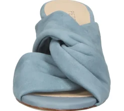 Zehentrenner & Sandalen*PETER KAISER Damen Pantolette Echtleder-Sandale mit geknotetem Riemen Sommer-Schuhe 06117-038 Hellblau