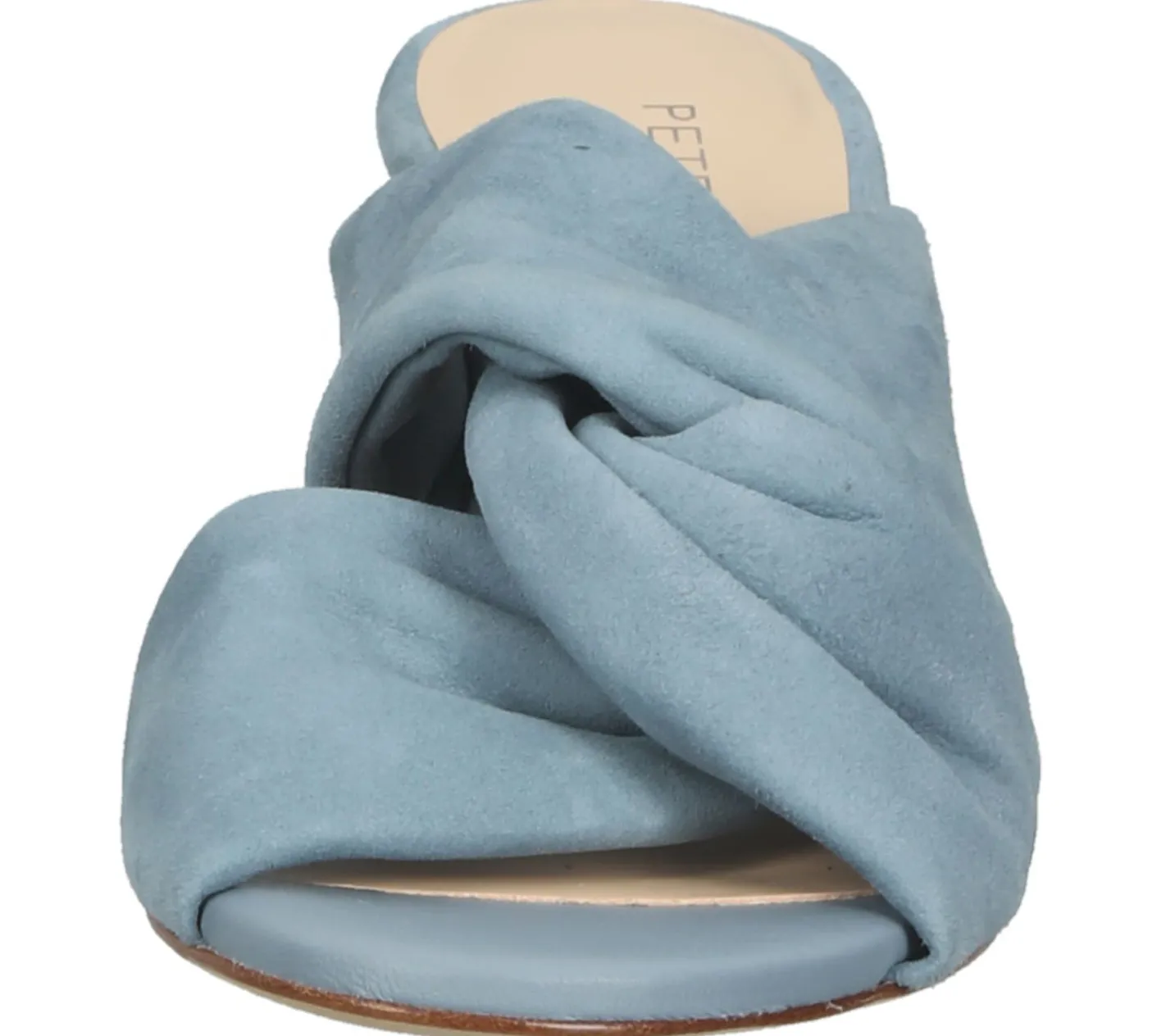 Zehentrenner & Sandalen*PETER KAISER Damen Pantolette Echtleder-Sandale mit geknotetem Riemen Sommer-Schuhe 06117-038 Hellblau