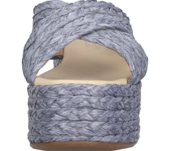 Zehentrenner & Sandalen*PETER KAISER Damen Plateau-Pantolette mit geflochtenem Bast Sommer-Schuhe 88187-159 Violett