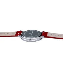 Damenuhren|Damenuhren*Pierre Cardin Damen Armband-Uhr mit Marken-Kürzel-Print analoge Quarz-Uhr mit Leder-Armband 3ATM 31mm CBV.1521 Blau oder Rot