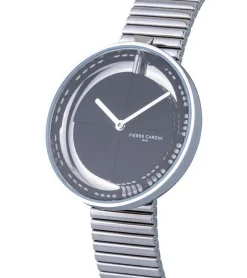 Damenuhren|Damenuhren*Pierre Cardin Damen Armband-Uhr zeitloses Ziffernblatt analoge Quarz-Uhr mit Edelstahl-Armband 3ATM 32mm CMA.00 Silber/Schwarz/Gold/Rose-Gold