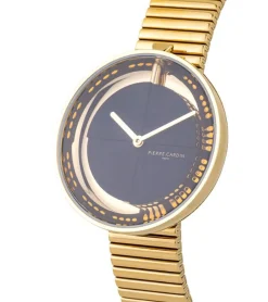 Damenuhren|Damenuhren*Pierre Cardin Damen Armband-Uhr zeitloses Ziffernblatt analoge Quarz-Uhr mit Edelstahl-Armband 3ATM 32mm CMA.00 Silber/Schwarz/Gold/Rose-Gold