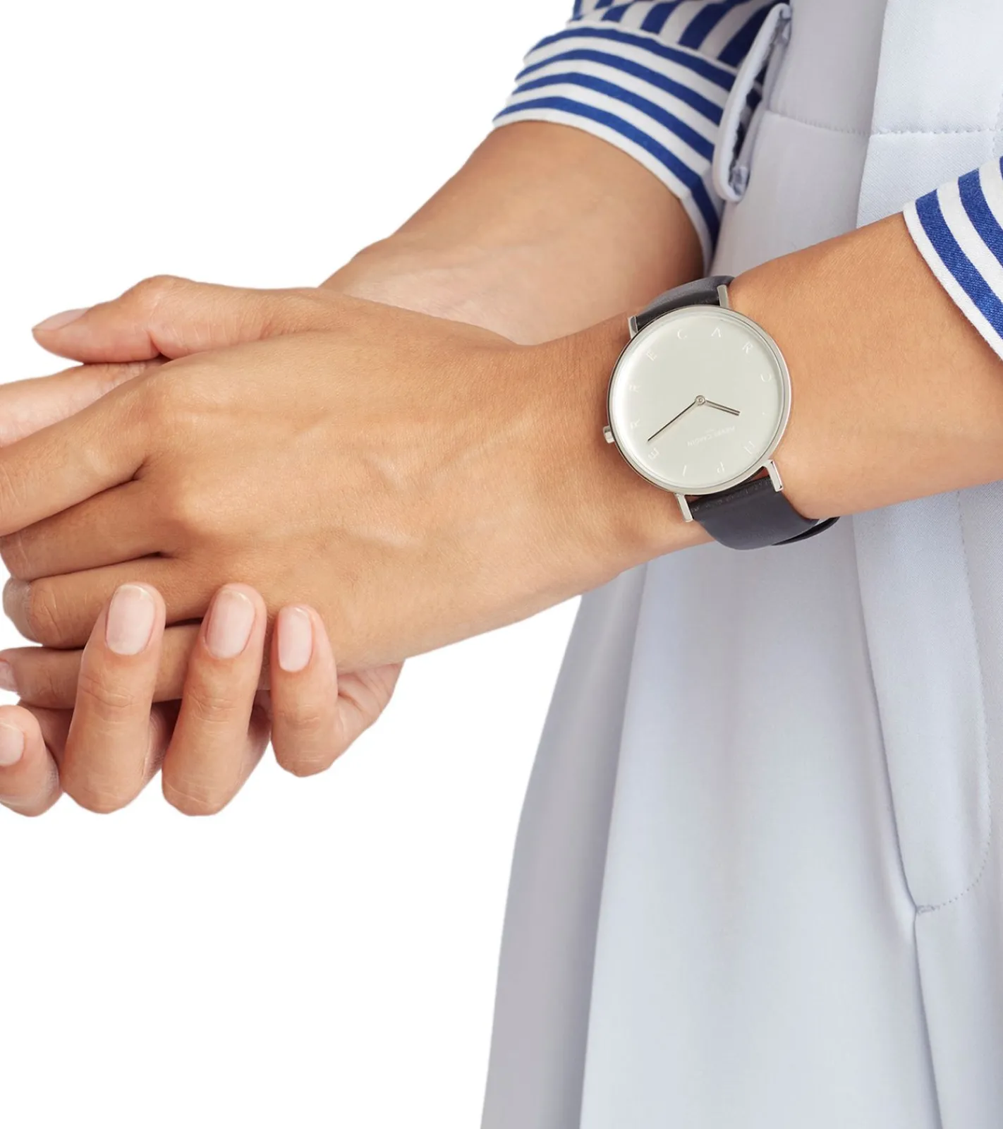 Damenuhren|Damenuhren*Pierre Cardin Damen Armband-Uhr mit Buchstaben der Marke als Ziffern analoge Quarz-Uhr mit Leder-Armband 3ATM 39mm CBV.100 Schwarz/Weiß/Silber oder Schwarz/Silber