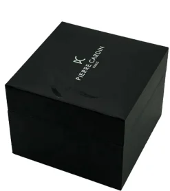 Damenuhren|Damenuhren*Pierre Cardin Damen Armband-Uhr mit Glitzer-Armband und Strasssteinen im Ziffernblatt analoge Quarz-Uhr mit Leder-Armband 3ATM 36mm CBV.1117 Schwarz/Silber