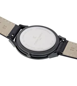 Damenuhren|Damenuhren*Pierre Cardin Damen Armband-Uhr schlichtes Ziffernblatt analoge Quarz-Uhr mit Leder-Armband 3ATM 40mm CPI.200 Schwarz, Schwarz/Gold oder Schwarz/Silber