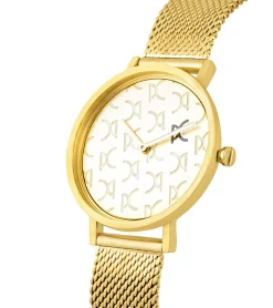 Damenuhren|Damenuhren*Pierre Cardin Damen Armband-Uhr mit Marken-Kürzel auf dem Ziffernblatt analoge Quarz-Uhr mit Edelstahl-Armband 3ATM 31mm Gold, Rose-Gold