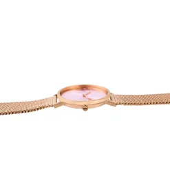 Damenuhren|Damenuhren*Pierre Cardin Damen Armband-Uhr mit Marken-Kürzel auf dem Ziffernblatt analoge Quarz-Uhr mit Edelstahl-Armband 3ATM 31mm Gold, Rose-Gold