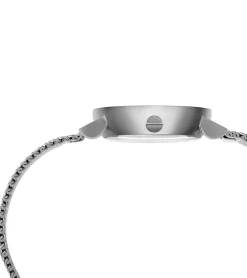 Damenuhren|Damenuhren*Pierre Cardin Damen Armband-Uhr Ziffernblatt mit silbernen Kreis-Details analoge Quarz-Uhr mit Edelstahl-Armband 3ATM 28mm CCM.050 Silber oder Gold