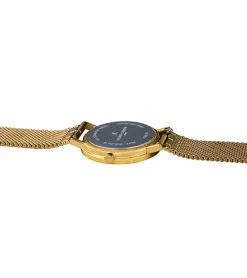 Damenuhren|Damenuhren*Pierre Cardin Damen Armband-Uhr mit Marken-Kürzel auf dem Ziffernblatt analoge Quarz-Uhr mit Edelstahl-Armband 3ATM 31mm CBV.1518 Gold