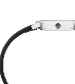 Damenuhren|Damenuhren*Pierre Cardin Damen Armband-Uhr schlichtes Ziffernblatt analoge Quarz-Uhr mit Leder-Armband 3ATM 27mm CPI.250 Schwarz/Weiß oder Schwarz