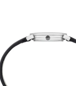 Damenuhren|Damenuhren*Pierre Cardin Damen Armband-Uhr schlichtes Ziffernblatt analoge Quarz-Uhr mit Leder-Armband 3ATM 27mm CPI.250 Schwarz/Weiß oder Schwarz