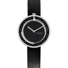 Damenuhren|Damenuhren*Pierre Cardin Damen Armband-Uhr modernes Ziffernblatt analoge Quarz-Uhr mit Leder-Armband 3ATM 32mm CMA.0000 Schwarz/Silber