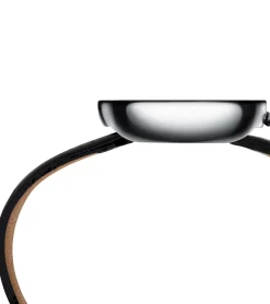 Damenuhren|Damenuhren*Pierre Cardin Damen Armband-Uhr modernes Ziffernblatt analoge Quarz-Uhr mit Leder-Armband 3ATM 32mm CMA.0000 Schwarz/Silber