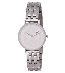 Damenuhren|Damenuhren*Pierre Cardin Damen Armband-Uhr mit Marken-Kürzel-Print analoge Quarz-Uhr 3ATM 31mm CBV.1539 Silber