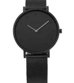 Damenuhren|Damenuhren*Pierre Cardin Damen Armband-Uhr schlichtes Ziffernblatt analoge Quarz-Uhr mit Edelstahl-Armband 3ATM 39mm CBV.1054 Schwarz oder Rosa